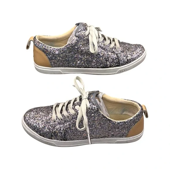 UGG KARINE CHUNKY GLITTER SILVER MULTI SHOES Women’s 10 - Picture 5 of 12